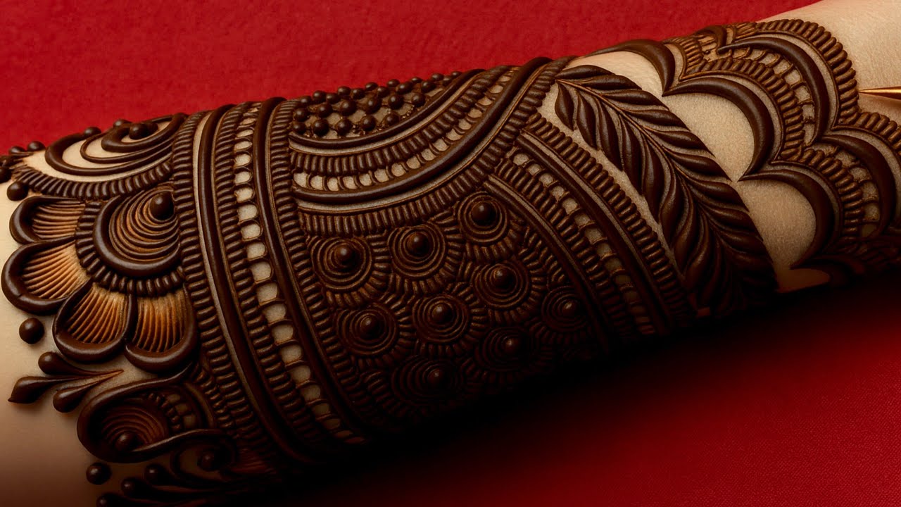 Simple And Beautiful Mehndi Design For Back Hand ||Bridal Grand Mehndi ...