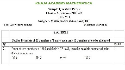 If sum of two numbers is 1215 and their HCF is 81, then the possible number of pairs of such numbers