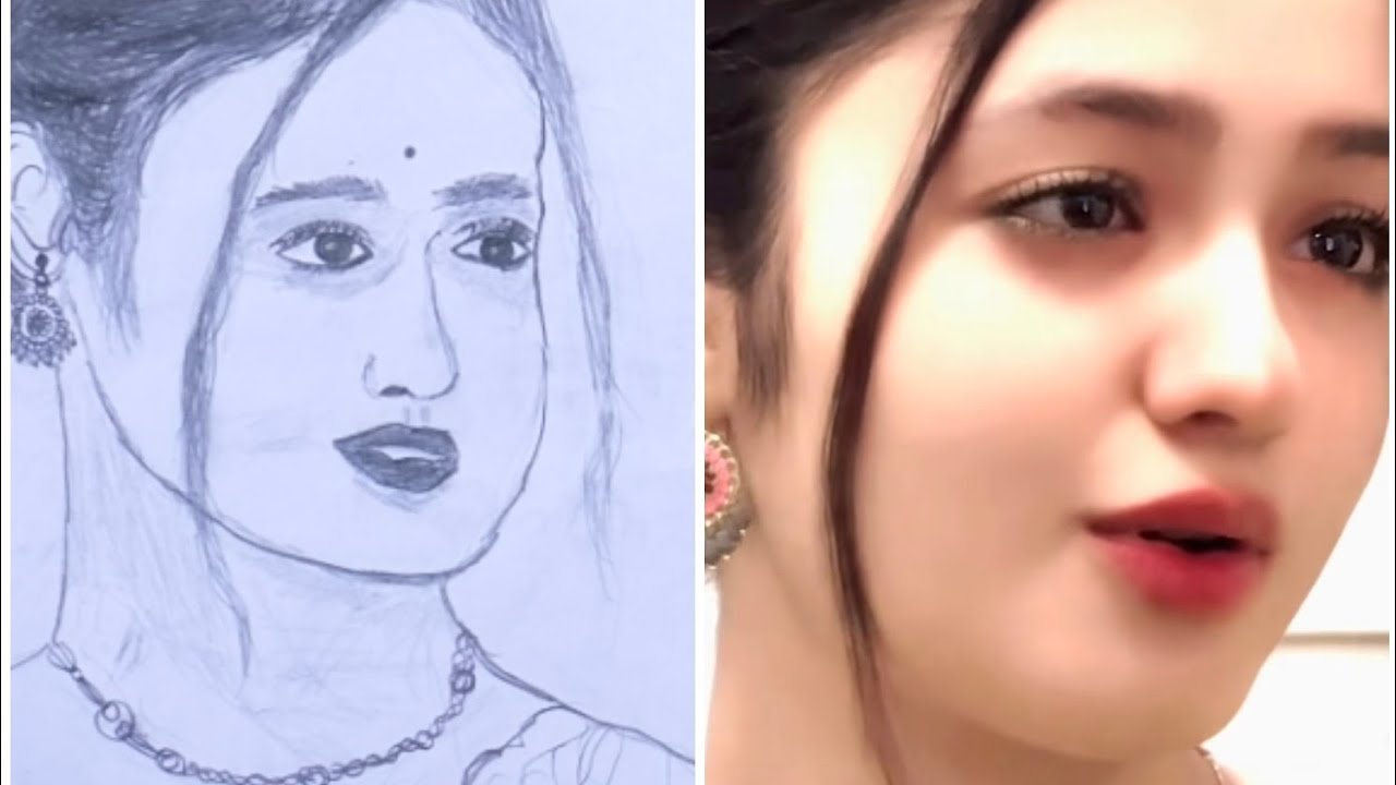 How to draw girl face random in instagram 