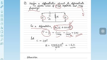 Ontwerp een differentiatorschakeling voor een ingangsvierkante golf van 10 Vpp en een frequentie ...