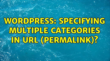 Wordpress: Specifying multiple categories in URL (permalink)? (2 Solutions!!)