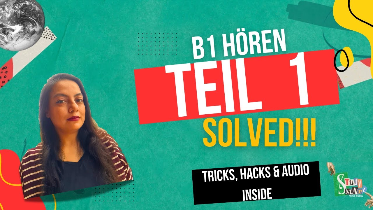 German Exam Prep: How to Solve Teil 1 B1 Hören | Tricks, Hacks & Audio | Score 80% and more!