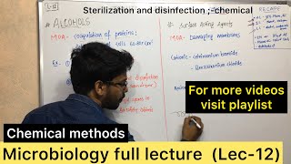 Alcohols and Surface-Active Agents in Chemical Sterilization || Microbiology Full Lecture (Lec-12)