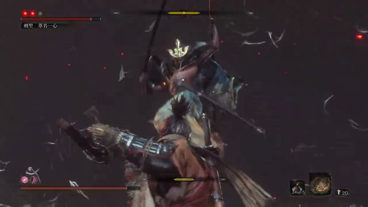 【SEKIROプレイ動画】三周目人返りルート　すすき野原　葦名弦一郎・剣聖　葦名一心戦