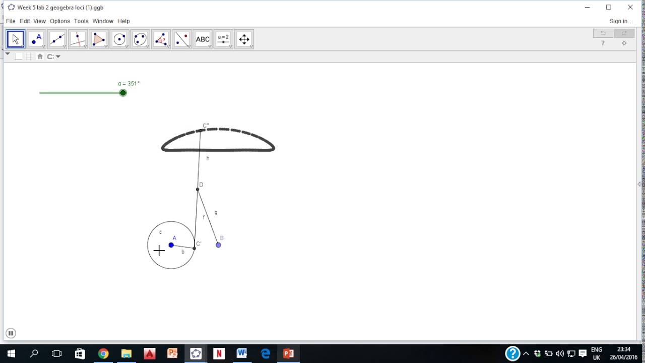 week 5 lab 2 geogebra voiceover loci - YouTube