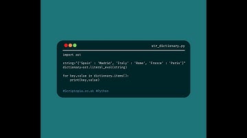 Python Dictionaries - Convert string to dictionary
