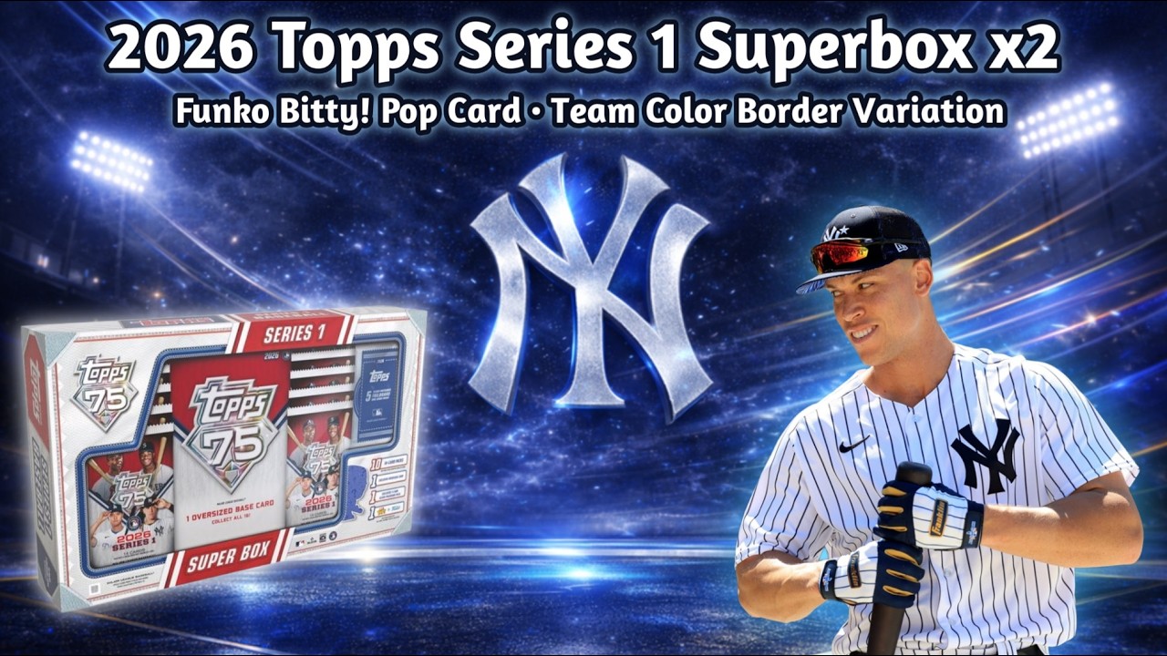 🔥Мы нашли карточку Funko Pop!🔥 2 супербокса Topps Series 1 2026 года — вариант рамки в командных ...