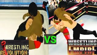 Wrestling Revolution 3d vs Wrestling empire Roman Reigns spear comparison part 1