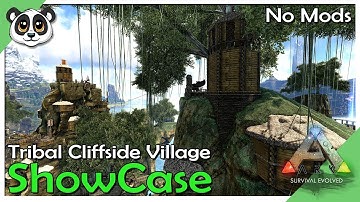 Tribal Cliffside Village Showcase | ARK: Building w/ Fizz (No MODS)