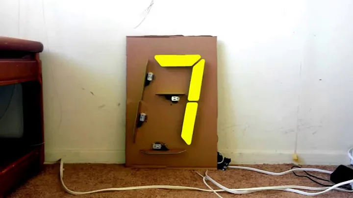 Cardboard 7-segment display, Arduino