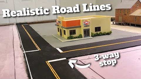 Building HO Train Layout - Ep 7 - How to do Road Lines (Double Yellow)