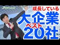 成長している大企業ベスト２０社。：：：：緊急経済対策、緊急事態宣言、日経平均、下落、ダウ平均、原油、先物、FRB、GDP、円高、株安、破綻、地銀、金融緩和