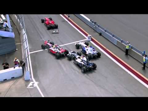 Hamilton & Raikkonen & Rosberg Crash in F1 2008 Canada GP - F1PARK.com