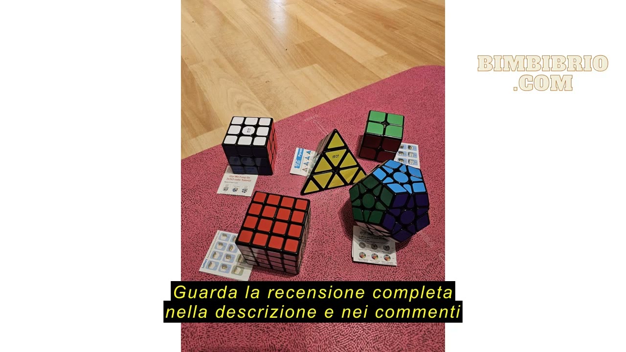 Pack 5 Cubes De Vitesse Coolzon – Pyraminx, Megaminx, 2x2, 3x3, 4x4 – Autocollants Carbone – Idéal Débutant & Expert