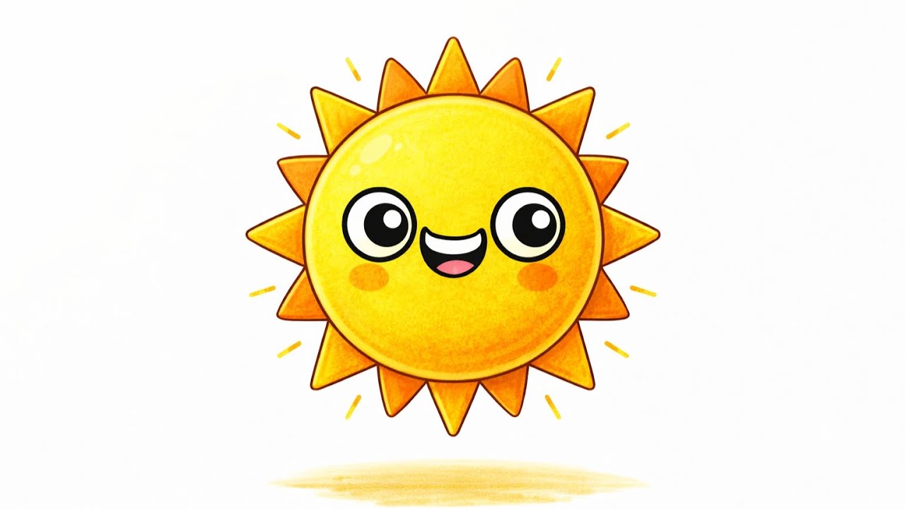 How to Draw a Sun ☀️ Easy Step by Step Drawing for Kids | Simple Art for Toddlers