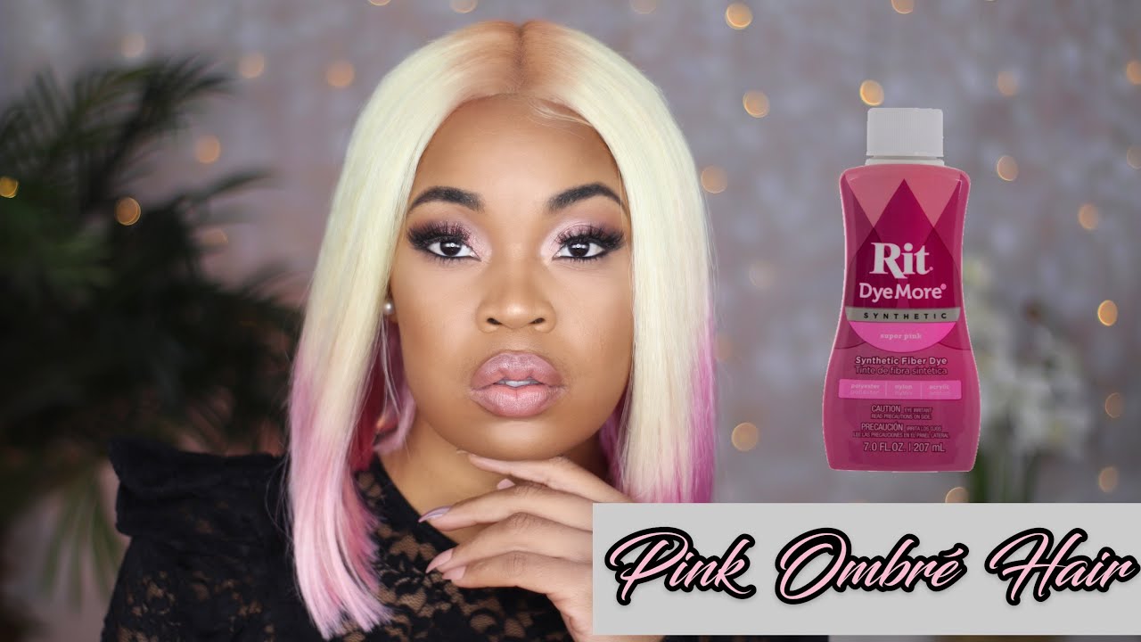 How To Dye A Synthetic Wig Pink Water Color Method