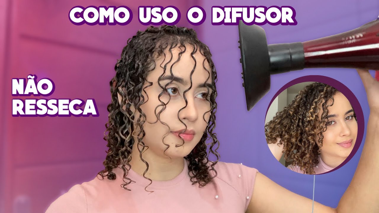 como secar o cabelo com difusor - YouTube