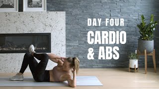 Day 4 Home Workout Challenge // CARDIO + ABS (No Equipment)