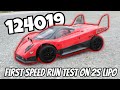 WLTOYS 124019 Speed Project | First SPEED TEST RUN On Single 2S Lipo