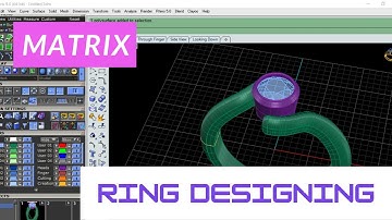 Custom Rail Ring designing using Matrix and Rhino, Cad Jewellery designing using Matrix
