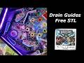 Alice Pinball redesigned drain guides free 3d print stl