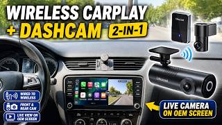 Ottosafe Cam 2 in 1 as a 2K Dashcam Front and Rear and Wired to Wireless Carplay Adapter