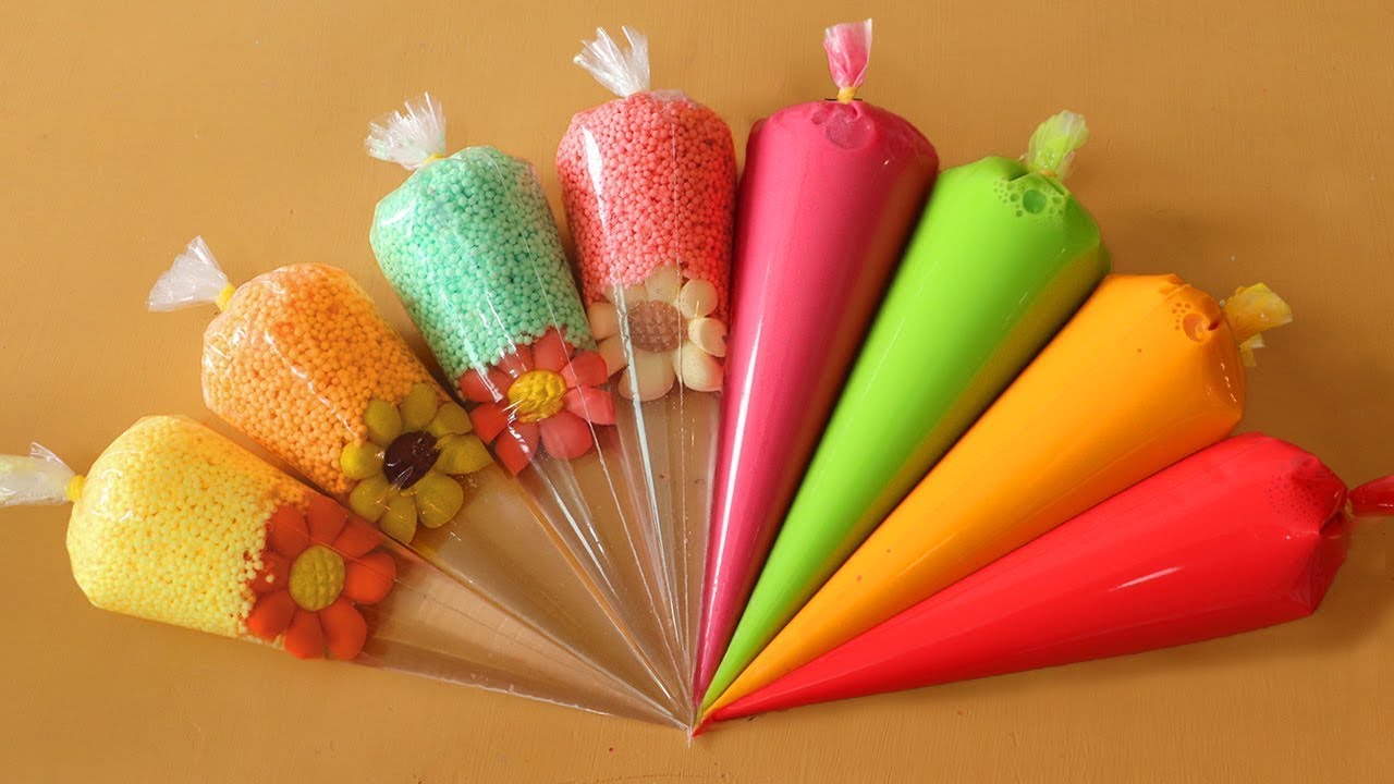 Making Slime with Piping Bags! Most Satisfying Slime Video★ASMR★