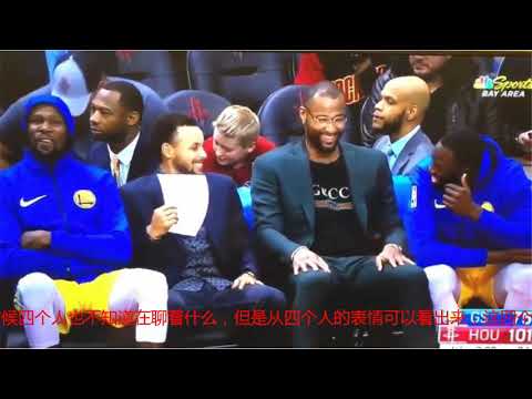 这是输26分吗？勇士四巨头替补席的场景，这是勇士今天最好的画面
