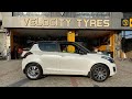 My Swift Getting New Alloy Wheels & Tyres Installed | Modified Maruti Swift | Musafir's Swift