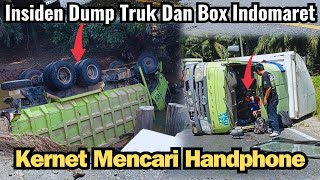 Insiden Dump Truk Hino Dan Truk Box Indomaret Kejadian Nya Baru Saja Terjadi Di Bawah Bukit Kodok