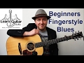 Easy Beginner Fingerstyle Blues Guitar Lesson - FREE TAB - Drue James