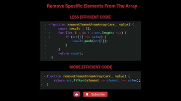 Remove specific elements from array.#javascript#coding#programming#webdevelopment#shorts#ytshorts