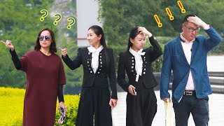 Copy Strangers' Every Move | China funny street test 中国街头测试：美女故意模仿路人，路人们都懵了！