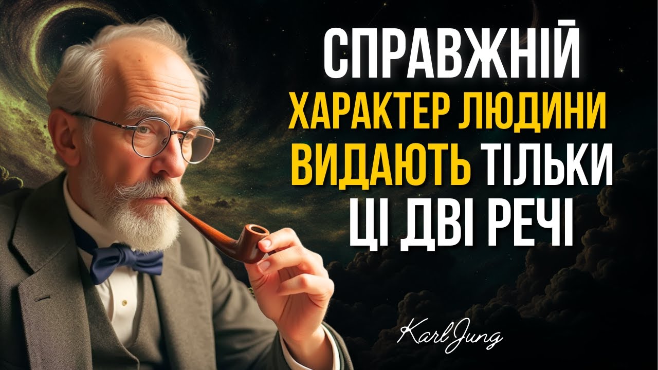 Щоб побачити справжній характер людини, зверніть увагу лише на 2 речі | Карл Юнг