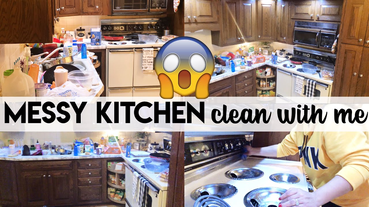 EXTREME CLEAN WITH ME | EXTREMELY DIRTY KITCHEN | CLEANING MOTIVATION
