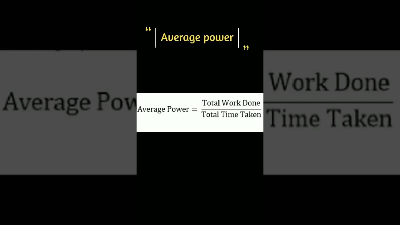 Average power 