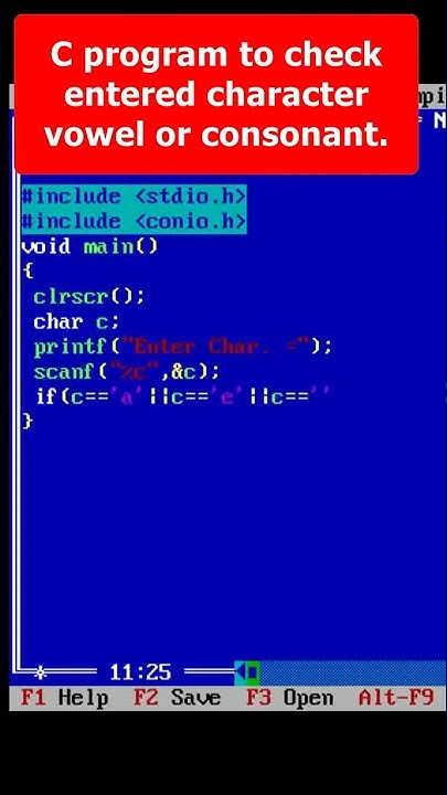 c program to check a character is vowel or consonant Part 44 | C ...