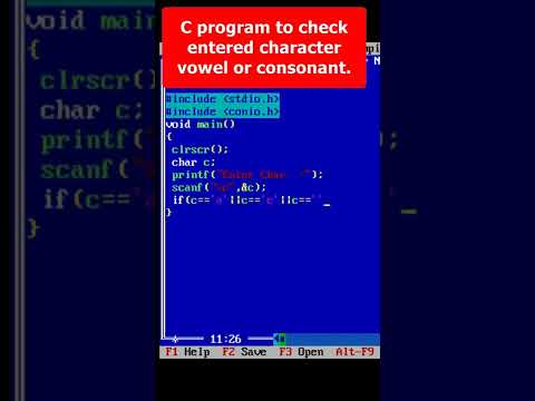 c program to check a character is vowel or consonant Part 44 | C Programming#coding