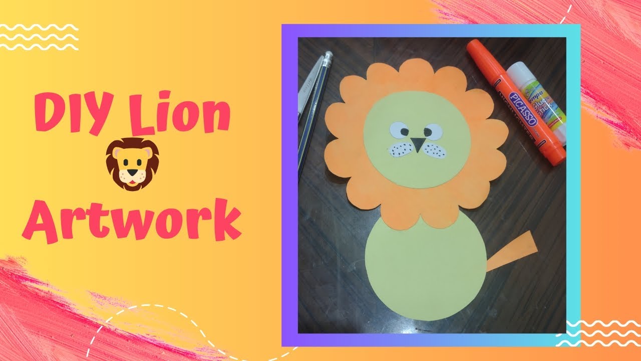 DIY Paper Artwork | Paper Lion Making | Paper Art Project For Kids
