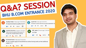 Q&A For Bhu B Com | BHU B.com Entrance exam 2020 | BHU B.com Accounts | 2020 exams