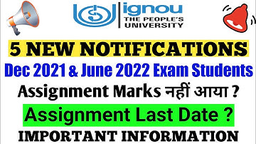 ignou 5 New Notifications for Dec 2021 & June 2022 Term Exam Students info By TIPS GURU