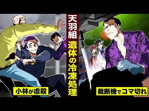【漫画】天羽組…冷凍の遺体処理。小林の兄貴が屠ったら…裁断機でコマ切れ。