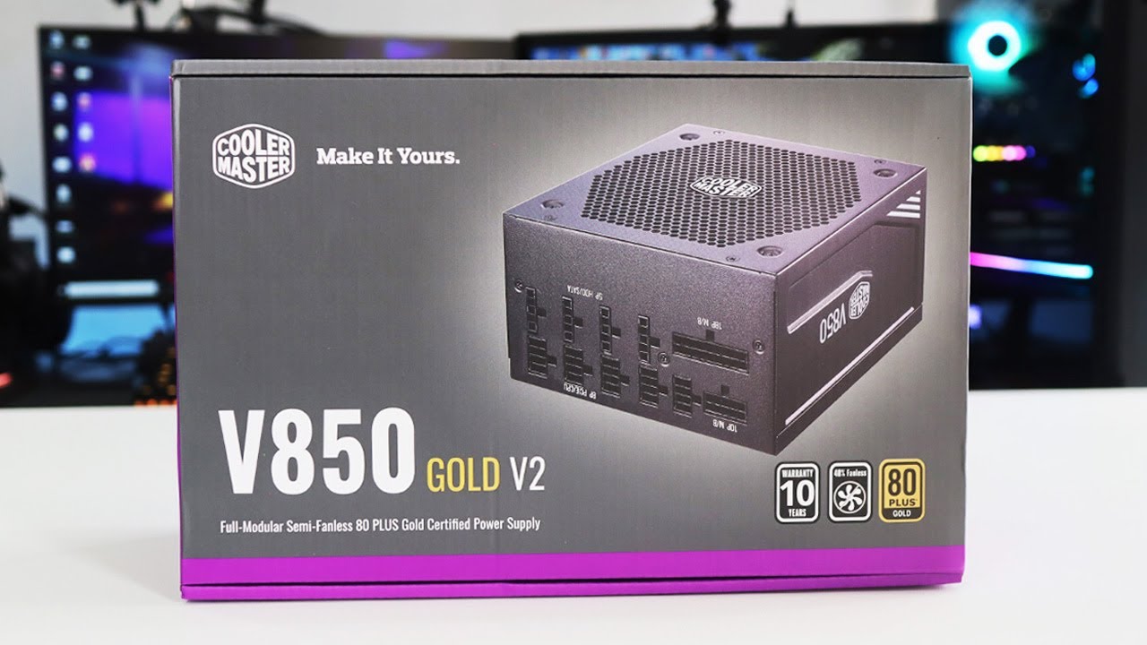 Cooler Master V850 Gold V2 Full Modular Power Supply Unboxing And