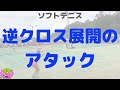 【ロジカルソフトテニス】逆クロス展開のストレートアタックについて（昇陽）