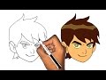 تعليم الرسم للاطفال | كيف ترسم بن تن خطوة بخطوة للمستوى المبتدىء