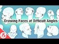 DRAWING FACES FROM DIFFICULT ANGLES - DRAWING TUTORIAL