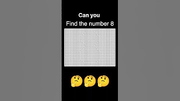 Find number 8 in image! #puzzlebits #puzzle #visiontest