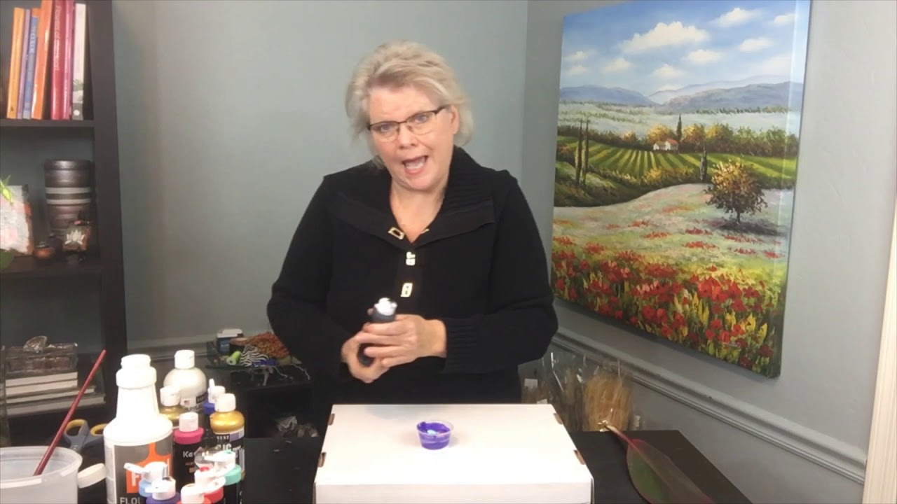 Foliage Pour Painting Design