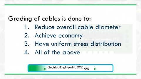 Grading of cables is done to