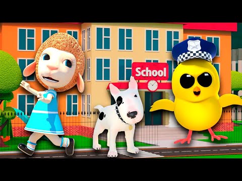 Getting ready for school with friends🏫🐶😁It's fun to learn lessons🏫😁Dog near school
